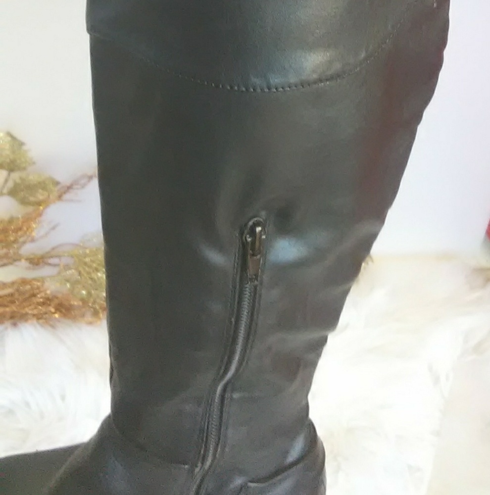 Blk knee boots